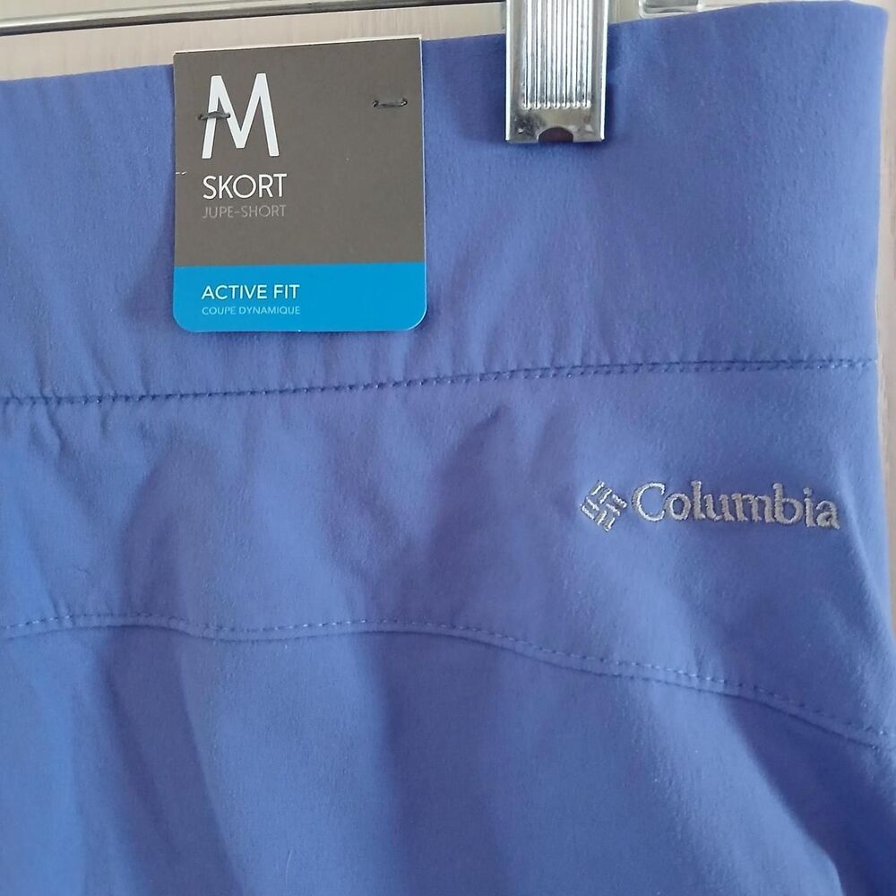NWT Columbia Active Fit Purple Lotus All Seasons Ruched Skort Quick Dry UPS 50 M - Picture 4 of 5